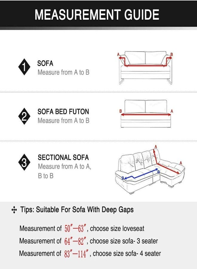 HOOBUY Printed Sofa Cover Stretch Couch Covers Sofa Slipcovers for 2 Cushion Couch and Loveseat with Two Free Pillow Case 05#(2 Seater/Loveseat) - Image 4